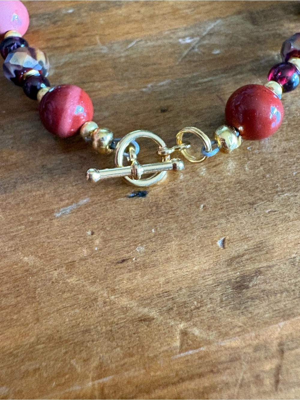 Mookaite & Garnet Bracelet — 7” - Picture 3 of 3
